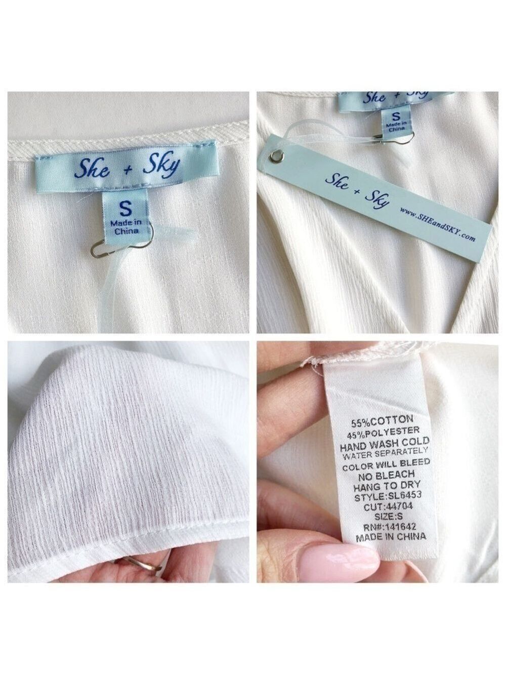 She + Sky Ruffle Wrap Top - Picture 9 of 9